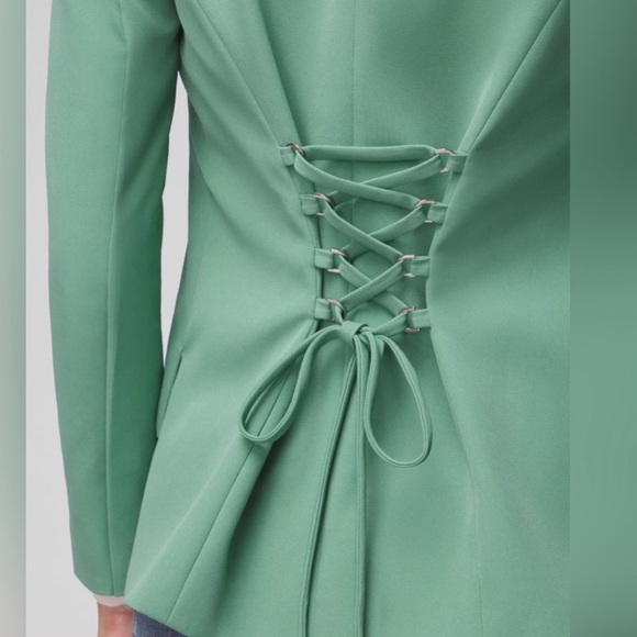 WHBM Women’s Lace Up Fluid Editor Blazer 8 - Picture 5 of 12